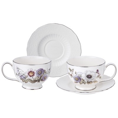 Чайный набор lefard "bouquet" на 2 пер. 4 пр. 280 мл (590-599) 