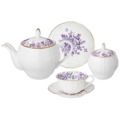 Чайный сервиз lefard "lilac" на 6 пер. 14 пр. 800/300/250 мл (760-755) 