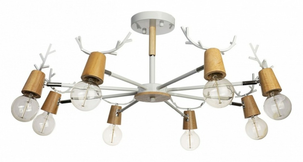Фото Люстра на штанге Loft it Sven 10024/8 White LF_10024_8_White - интернет-магазин МегаТерем в Москве