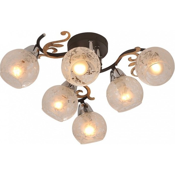 Фото Потолочная люстра IDLamp 216 216/6PF-Blackchrome - интернет-магазин МегаТерем в Москве