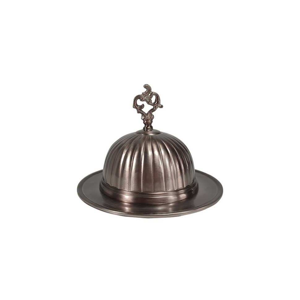 Фото Емкость для икры 10519NIC/N, 14 см, латунь, стекло, Bronze, ROOMERS TABLEWARE - интернет-магазин МегаТерем в Москве