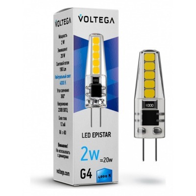 Лампа светодиодная Voltega Capsule G4 G4 2Вт 4000K 7145 VLG_7145