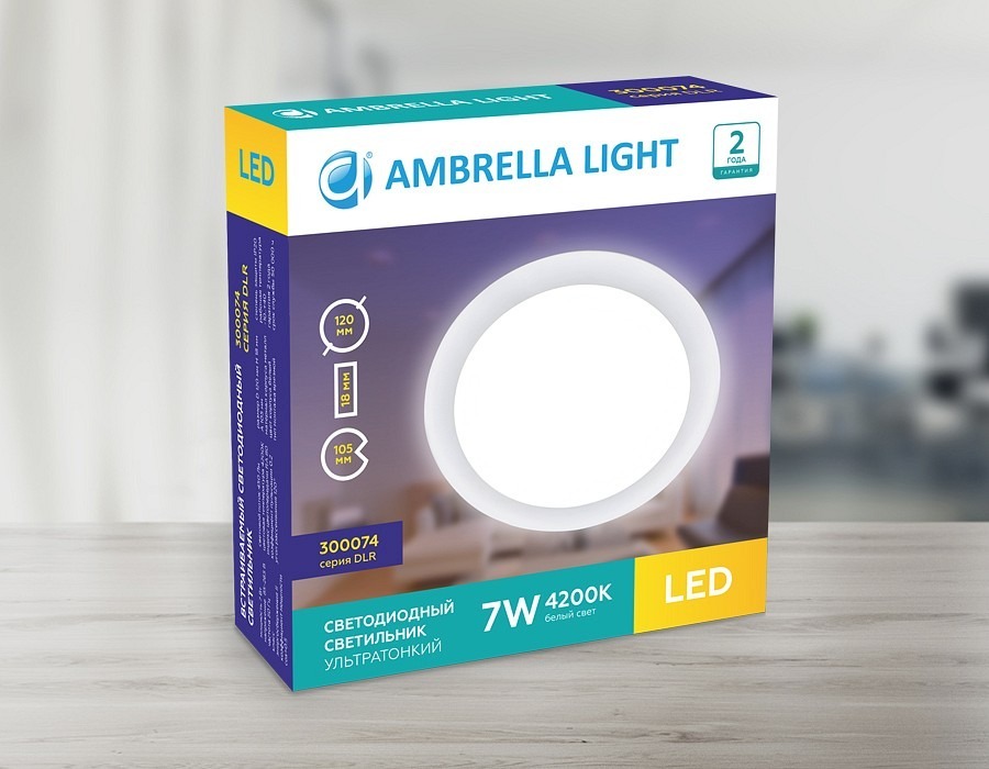 Фото Встраиваемый светильник Ambrella Light DLR 300074 AMBR_300074 - интернет-магазин МегаТерем в Москве