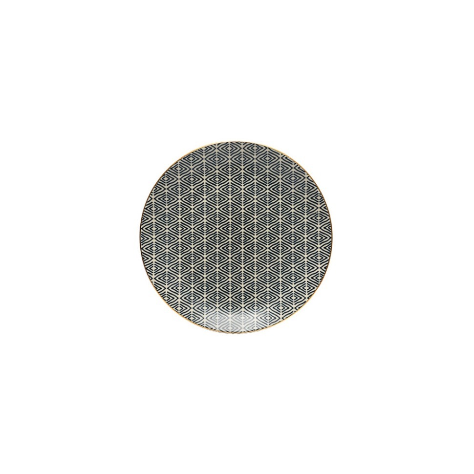 Фото Тарелка SLP172-00115MСНЯТО, 16.7 см, керамика, DIAMOND WEAVE-GOLD, Costa Nova - интернет-магазин МегаТерем в Москве