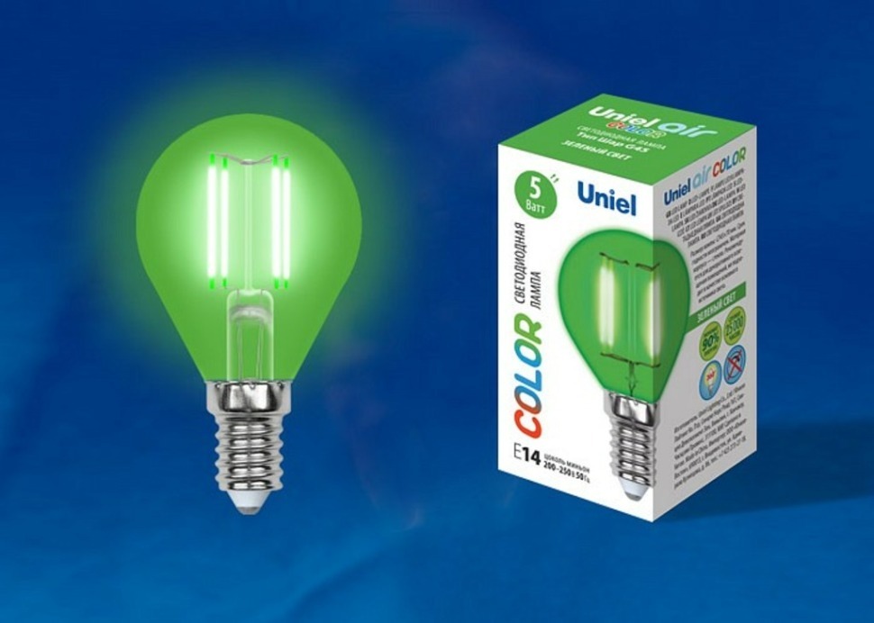 Фото Лампа светодиодная Uniel Air Color E14 5Вт K UL-00002987 UL_UL-00002987 - интернет-магазин МегаТерем в Москве