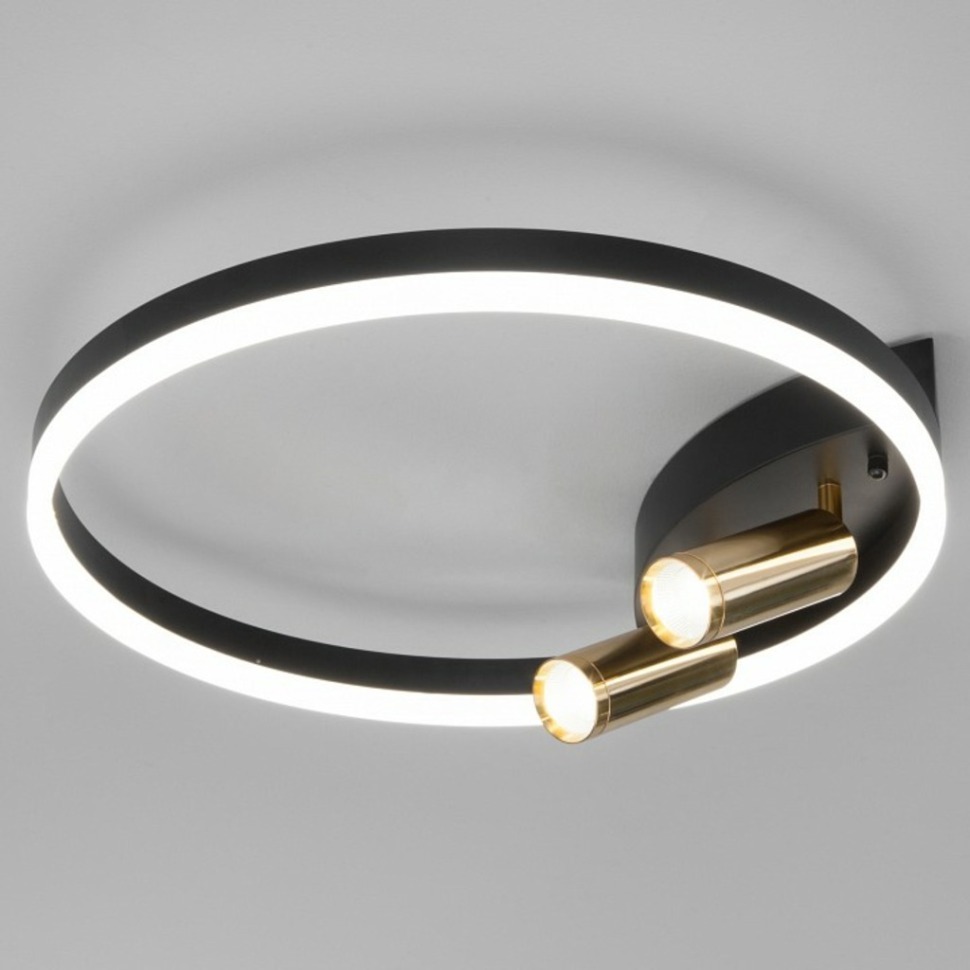 Фото Накладной светильник Eurosvet Luminari 90247/3 черный/золото Smart EV_a055664 - интернет-магазин МегаТерем в Москве