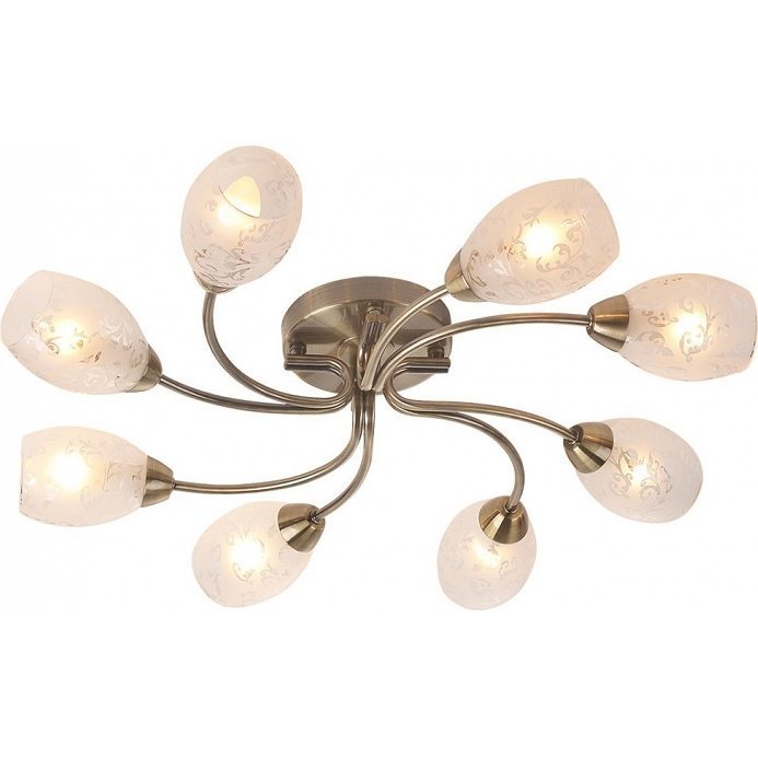 Фото Потолочная люстра IDLamp 201 201/8PF-Oldbronze - интернет-магазин МегаТерем в Москве