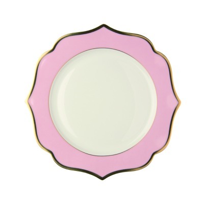 Тарелка LION005RS003265, 28 см, костяной фарфор, pink, ivory, gold, LE COQ