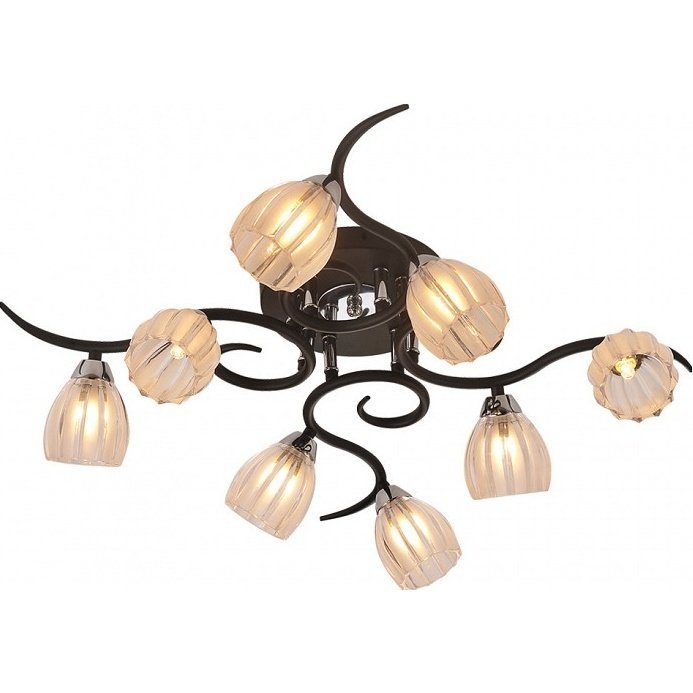 Фото Потолочная люстра IDLamp 213 213/8PF-Blackchrome - интернет-магазин МегаТерем в Москве