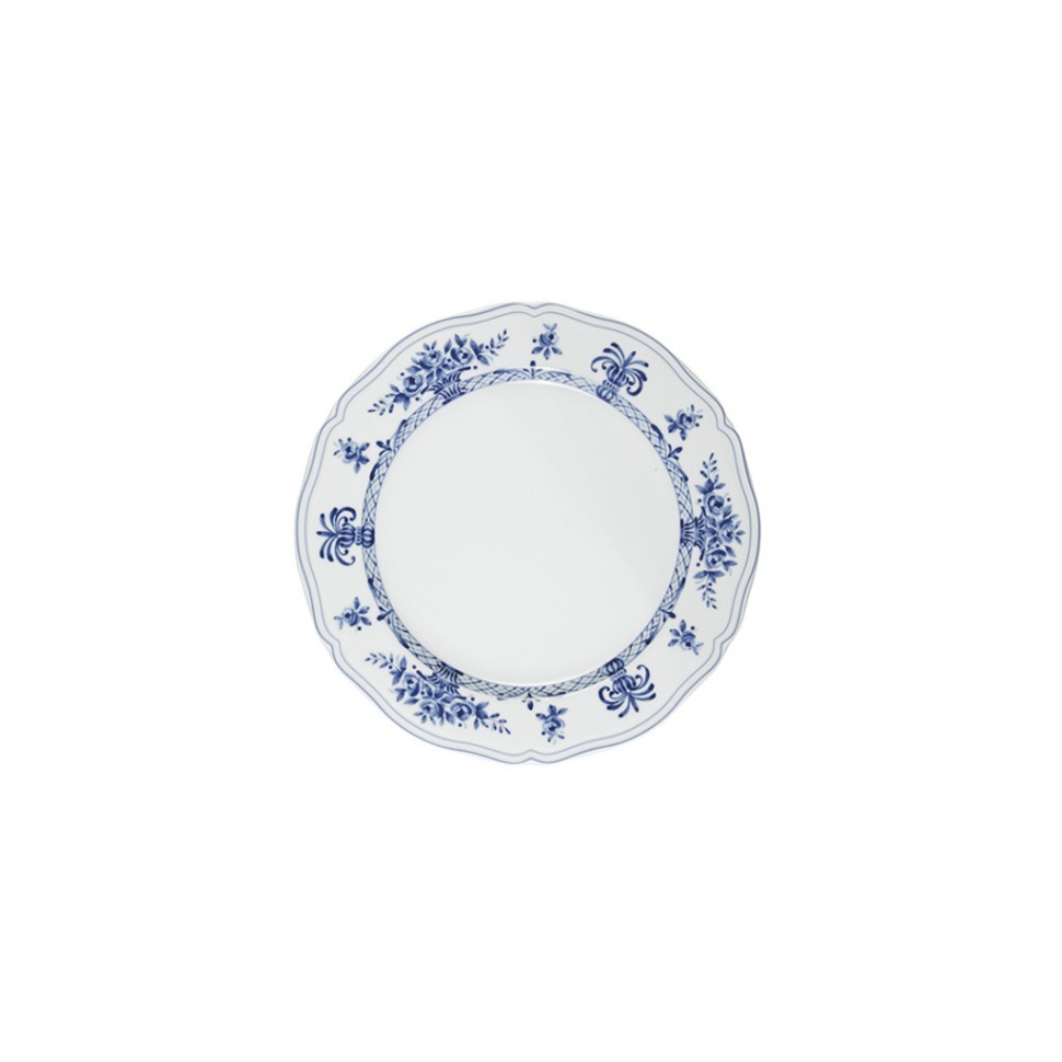 Фото Тарелка LANT032BL001175СНЯТО, 17,5 см, фарфор, white, blue, LE COQ - интернет-магазин МегаТерем в Москве