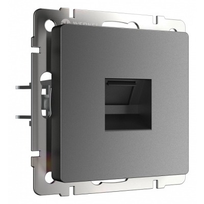 Розетка Ethernet RJ-45 без рамки Werkel графит матовый W1181064 WRK_a063108