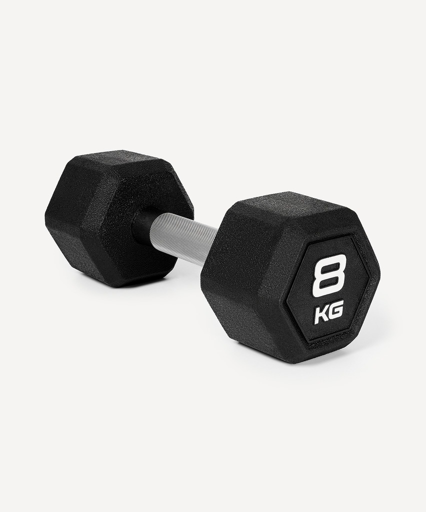 Фото Гантель гексагональная STARFIT DB-301PRO 8 кг, обрезиненная, черный (2115111) - интернет-магазин МегаТерем в Москве