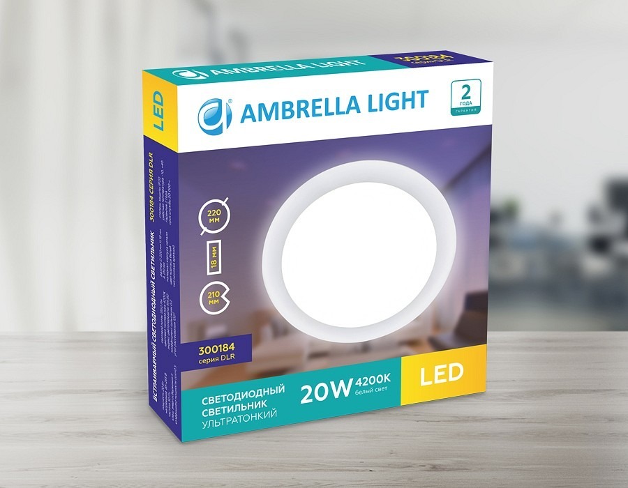 Фото Встраиваемый светильник Ambrella Light DLR 300184 AMBR_300184 - интернет-магазин МегаТерем в Москве