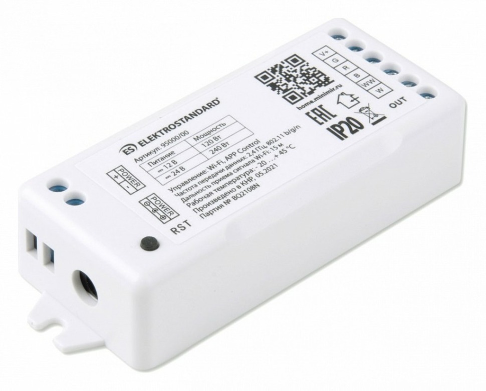 Фото Контроллер-регулятор цвета RGBWW Elektrostandard Аксессуары для светодиодных лент 12/24V Умный дом a055252 ELK_a055252 - интернет-магазин МегаТерем в Москве
