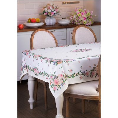 Скатерть "винтаж" 160х220 ,кремовый, 100% хлопок,твил с пропиткой Lefard (850-714-25)
