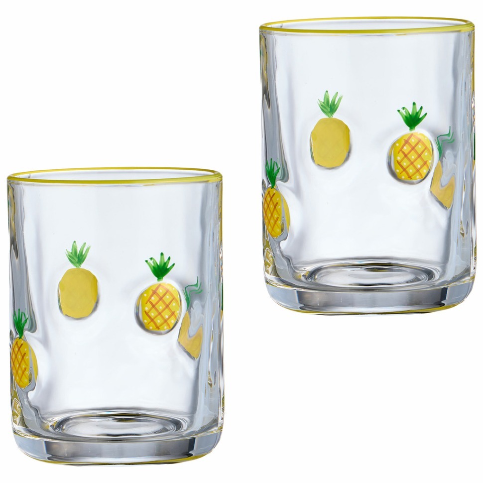 Фото Набор стаканов fruity pineapple из 2 шт. 400 мл LEFARD (685-133) - интернет-магазин МегаТерем в Москве