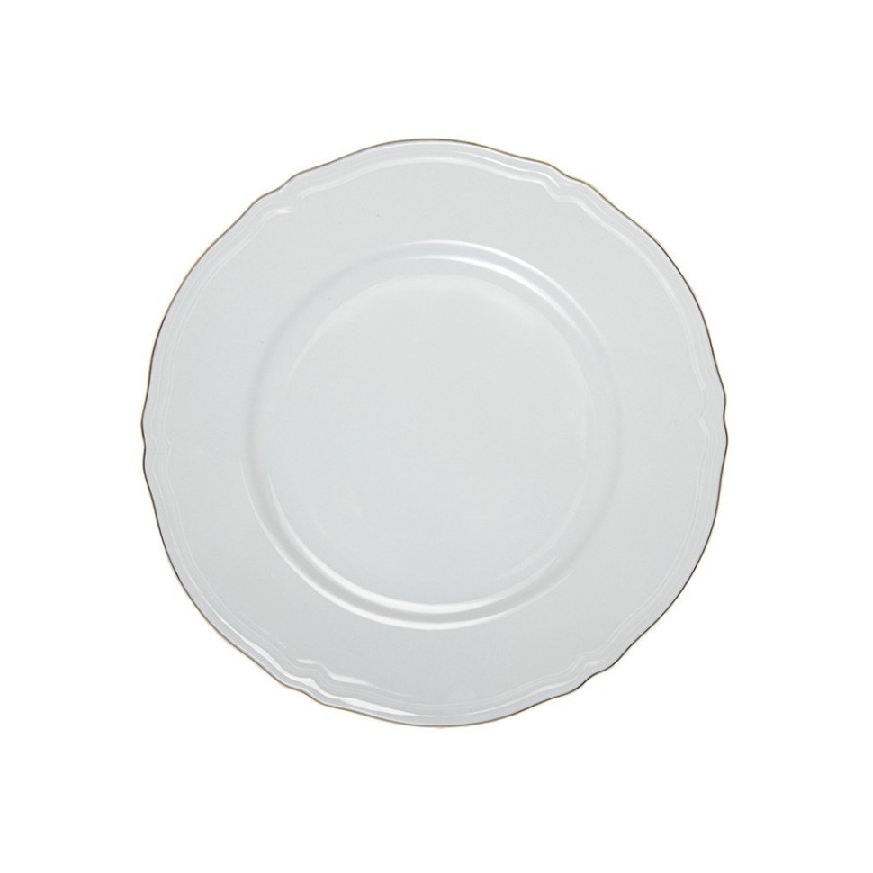 Фото Тарелка LANT007BI003265СНЯТО, 26,5 см, фарфор, white, gold, LE COQ - интернет-магазин МегаТерем в Москве