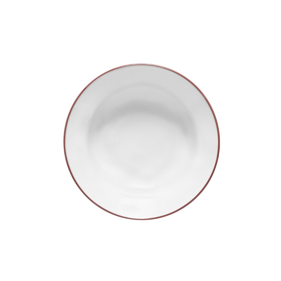 Фото Тарелка ATP211-RED(ATP211-00721A), 21 см, керамика, White, red, Costa Nova - интернет-магазин МегаТерем в Москве