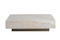 Стол журнальный АГАТ (AGATE) светлый керамический 120*80*29см (TT-00016026)