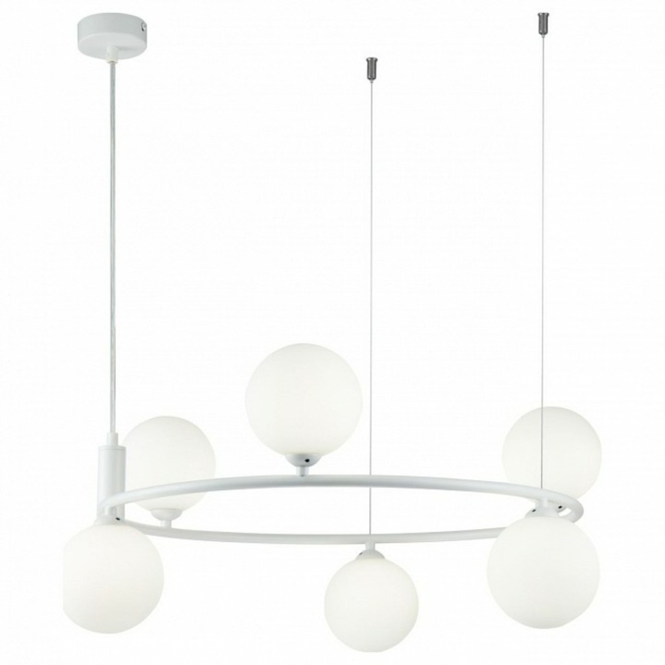 Фото Подвесная люстра Maytoni Круг MOD013PL-06W MY_MOD013PL-06W - интернет-магазин МегаТерем в Москве