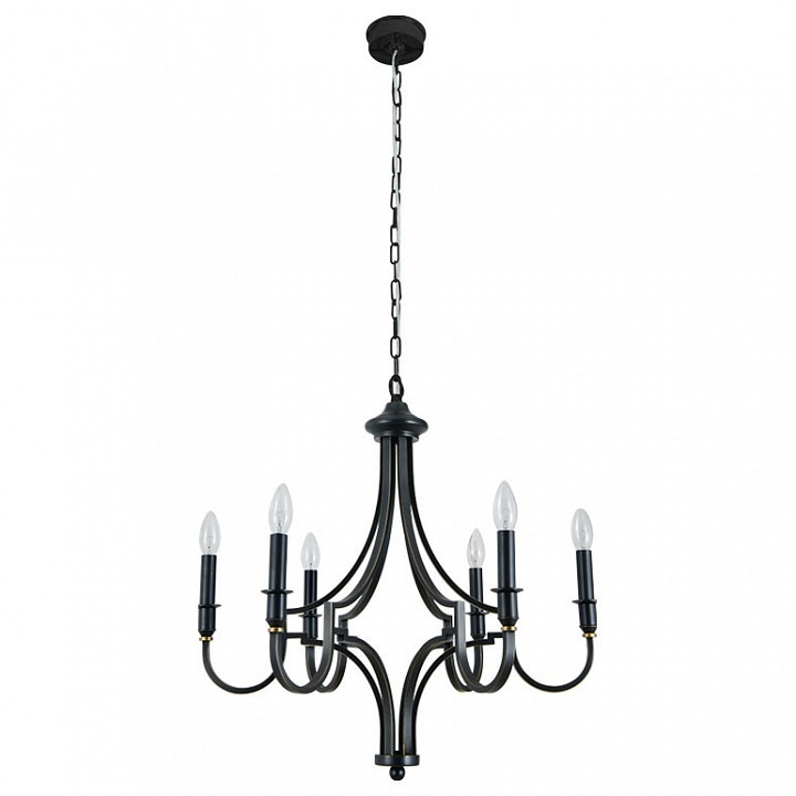 Фото Подвесная люстра Newport DANIELA 3456/С black+gold NWP_M0070512 - интернет-магазин МегаТерем в Москве