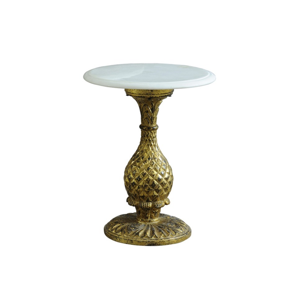 Фото Стол LI-SH15-13-124, 45, дерево, камень, white, ROOMERS FURNITURE - интернет-магазин МегаТерем в Москве
