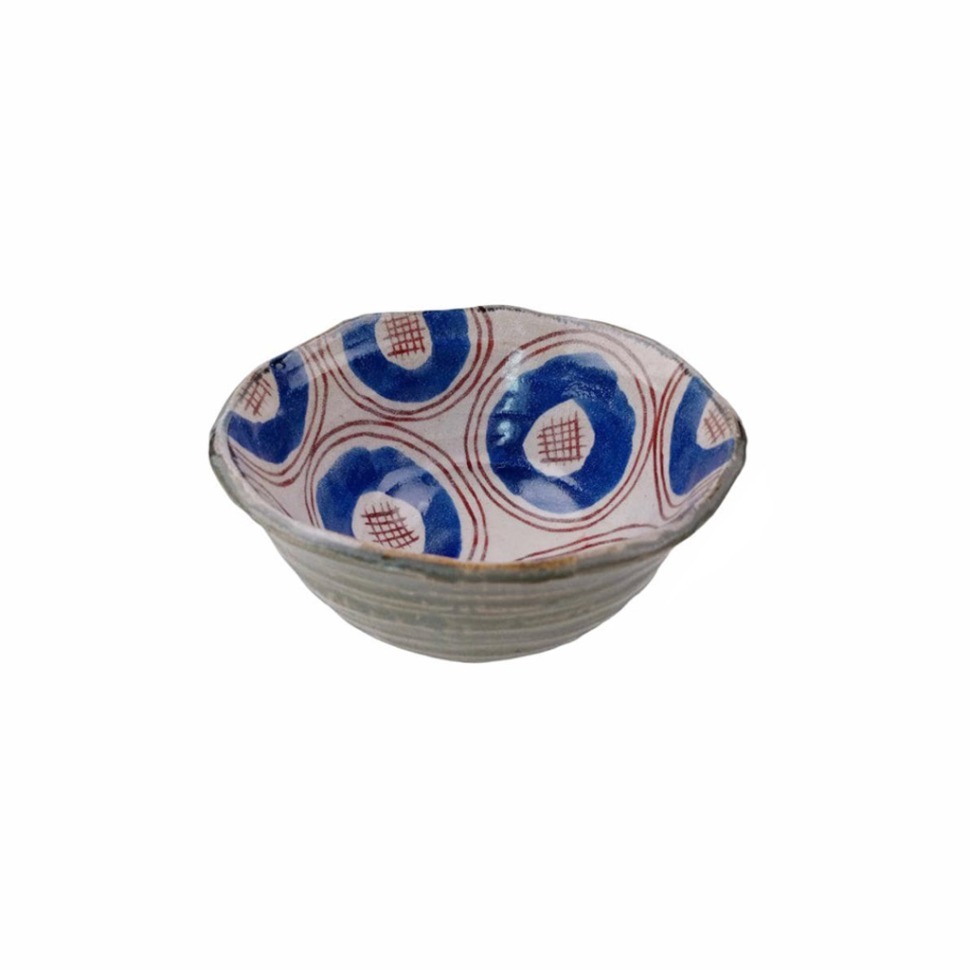 Фото Чаша 25-Y5-7, 13 см, ручная работа/каменная керамика, blue/white, ROOMERS TABLEWARE - интернет-магазин МегаТерем в Москве