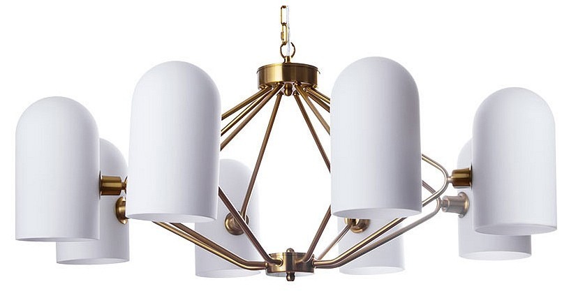 Фото Подвесная люстра Arte Lamp Cassel A5454LM-8PB AR_A5454LM-8PB - интернет-магазин МегаТерем в Москве