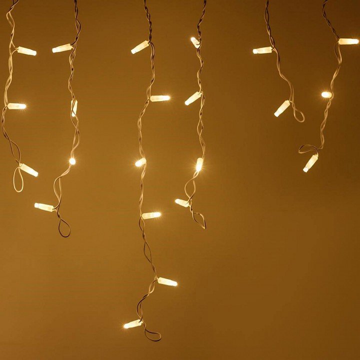 Фото Бахрома световая [4x0.6 м] Arlight Edge ARD-EDGE-PRO-4000x600-WHITE-128LED-STD WARM (230V, 8W) - интернет-магазин МегаТерем в Москве