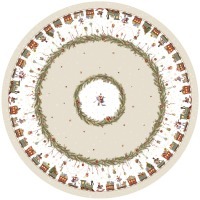 Скатерть  d220 cm круглая, "щелкунчик" цвет: бежевый, tm lefard, полиэстер 100% (986-002-26) 