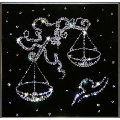Картина Весы черные 25x25 с...