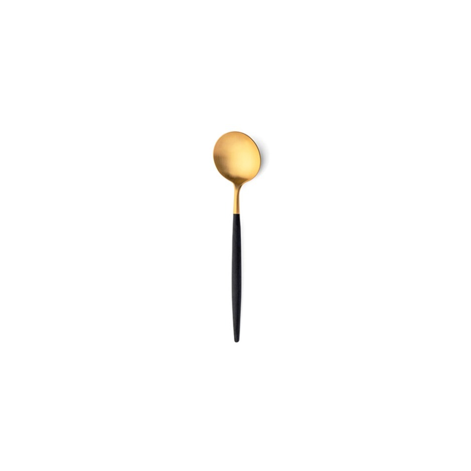 Фото Ложка чайная GO.11GB, нержавеющая сталь 18/10, matte gold/black, CUTIPOL - интернет-магазин МегаТерем в Москве