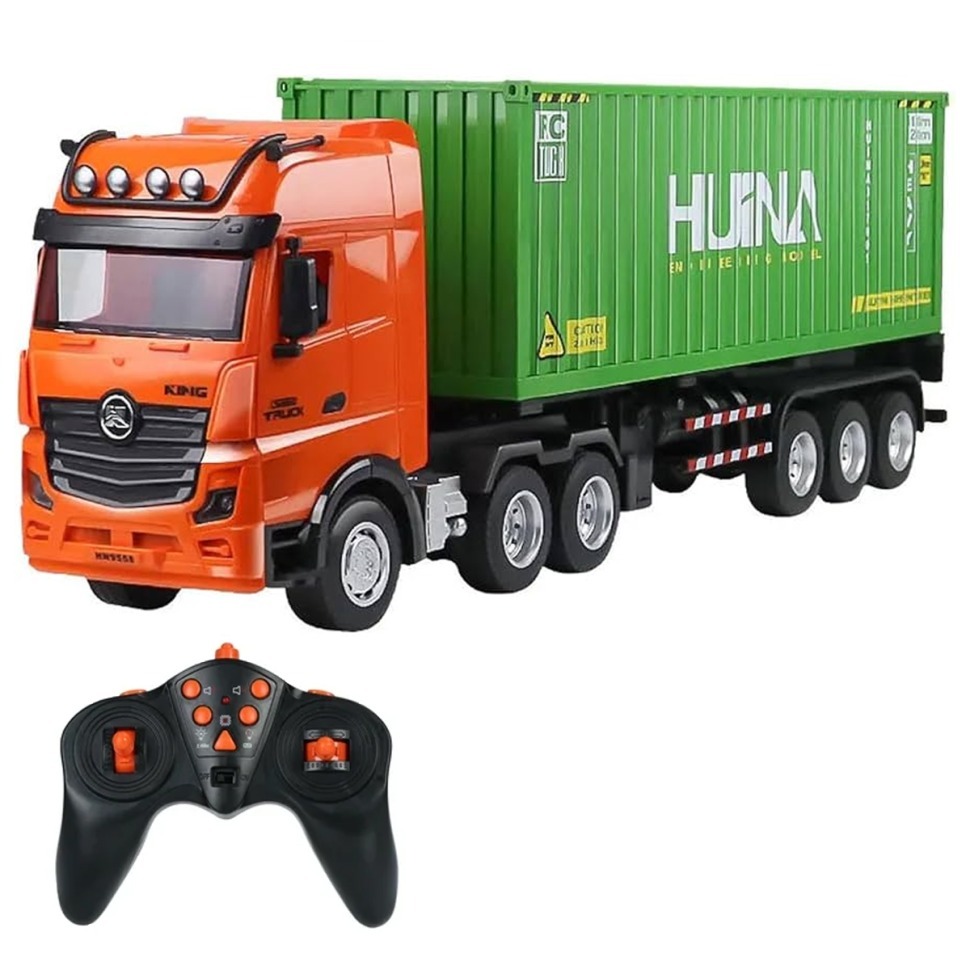 Фото Радиоуправляемый грузовик контейнеровоз HUINA 1:18 (HN1317-GREEN) - интернет-магазин МегаТерем в Москве