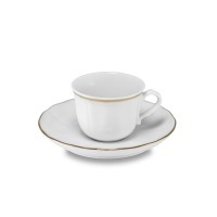 Чайная пара LANT007BI154020/LANT007BI155150СНЯТО, фарфор, white, gold, LE COQ