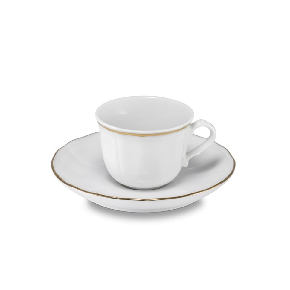 Фото Чайная пара LANT007BI154020/LANT007BI155150СНЯТО, фарфор, white, gold, LE COQ - интернет-магазин МегаТерем в Москве