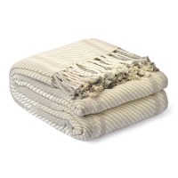 Покрывало из хлопка warm traditions бежево-серого цвета из коллекции essential, 230х250 см (76963)
