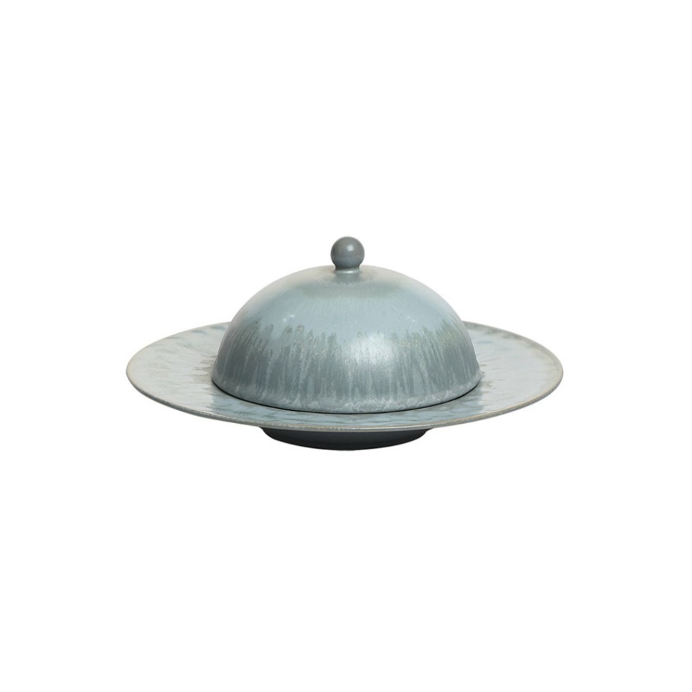Фото Чаша с крышкой L9655-MG, 20 см, каменная керамика, blue, ROOMERS TABLEWARE - интернет-магазин МегаТерем в Москве