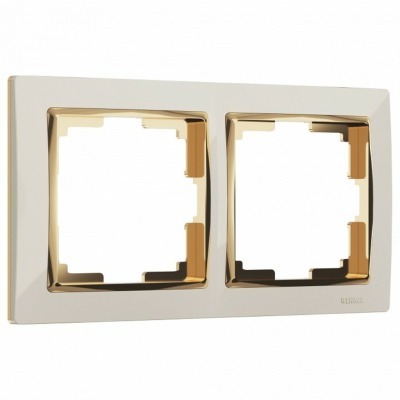 Рамка на 2 поста Werkel Snabb (слоновая кость/золото) W0021932 WRK_a051651