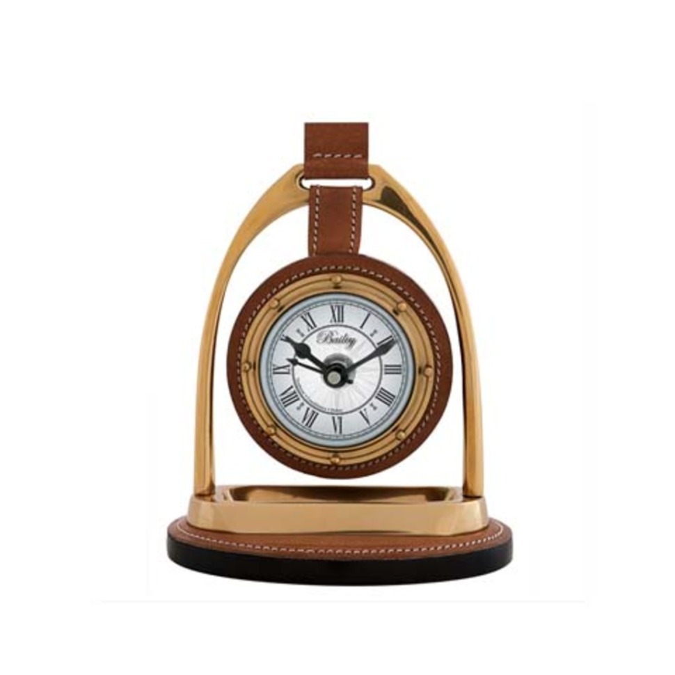 Фото Часы Бейли 107023(ACC07023), металл, кожа, стекло, bronze/brown, ROOMERS FURNITURE - интернет-магазин МегаТерем в Москве