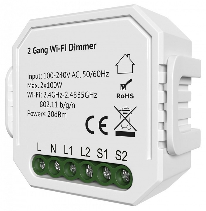 Фото Контроллер-диммер Wi-Fi для смартфонов и планшетов Denkirs Relay RL1004-DM/1 DK_RL1004-DM_1 - интернет-магазин МегаТерем в Москве