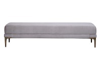 Банкетка Прима(Prima) 160 на метал опорах серая Velv-SER 40*160*40см (TT-00015982)