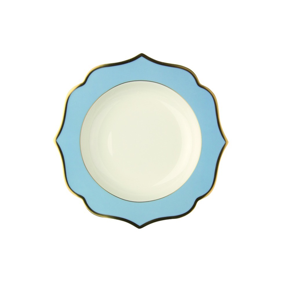 Фото Тарелка LION005CE004220, 22 см, костяной фарфор, blue, ivory, gold, LE COQ - интернет-магазин МегаТерем в Москве