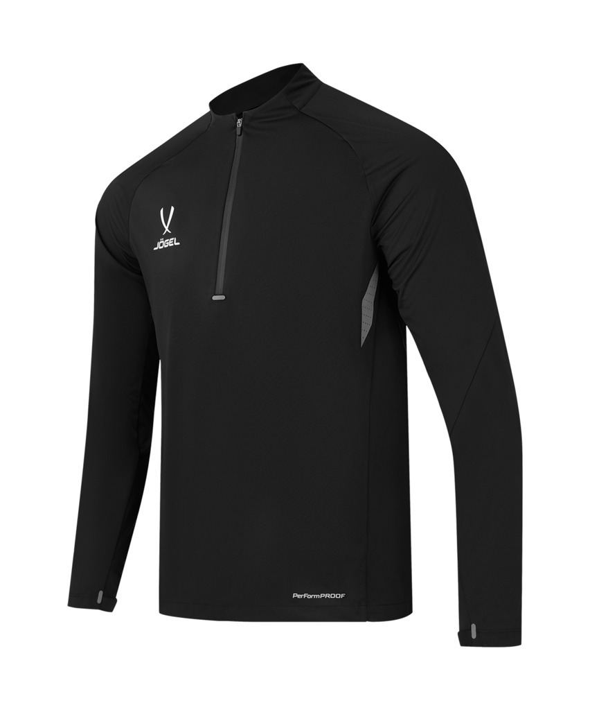 Фото Джемпер ветрозащитный JOGEL PREMIER PerFormPROOF 1/4 Zip Wind Top, черный (2122985) - интернет-магазин МегаТерем в Москве