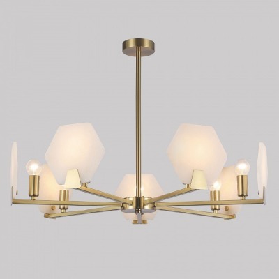 Люстра на штанге Eurosvet Marble 60158/7 латунь EV_a065050