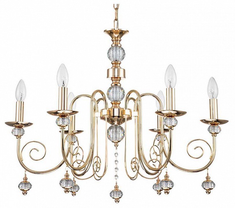 Фото Подвесной светильник Escada Shine 678/6PL Gold ESC_678_6PL_Gold - интернет-магазин МегаТерем в Москве