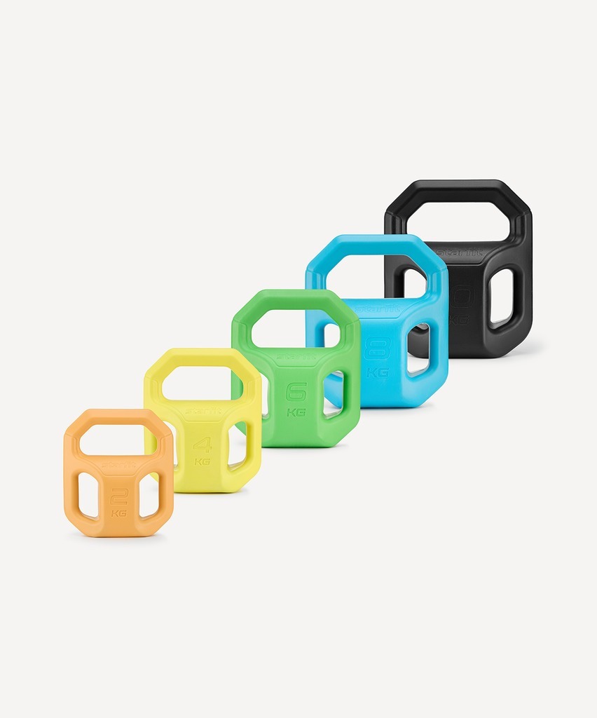 Фото Гиря пластиковая STARFIT DB-505, 6 кг, зеленый (2113752) - интернет-магазин МегаТерем в Москве