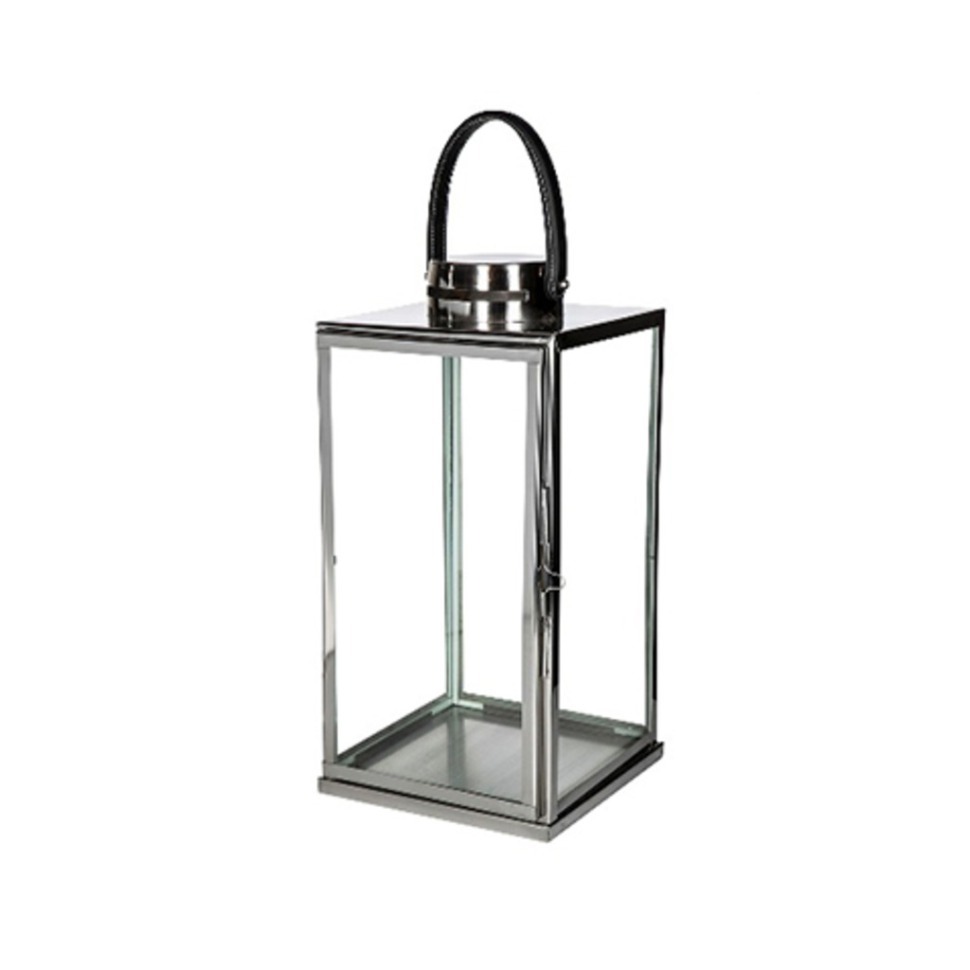 Фото Подсвечник 13083M, металл, стекло, silver/clear, ROOMERS FURNITURE - интернет-магазин МегаТерем в Москве