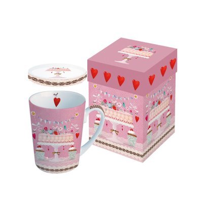 Кружка с крышкой в подарочной коробке lovely cake 250 мл (55682)