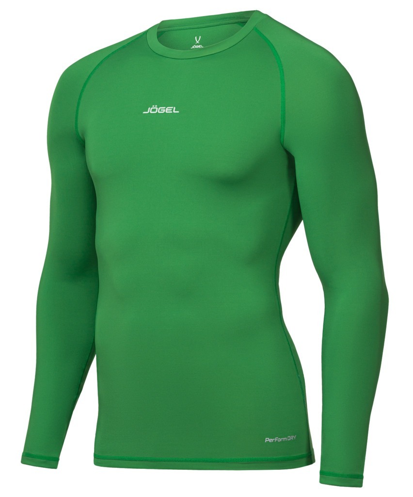 Фото Футболка компрессионная с длинным рукавом JOGEL CAMP PerFormDRY Baselayer LS Tee, зеленый (2125150) - интернет-магазин МегаТерем в Москве