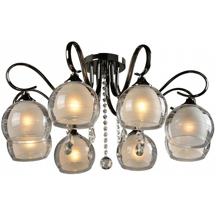 Фото Потолочная люстра IDLamp 877 877/8PF-Darkchrome - интернет-магазин МегаТерем в Москве